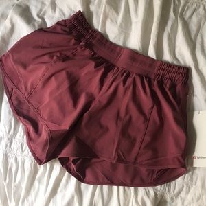 NWT lululemon pink hotty hot shorts